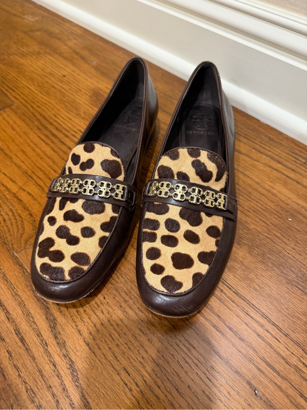 Tory Burch Gemini Link Cheetah Loafers
